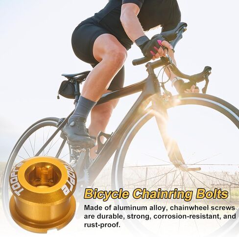 HARFINGTON Single Chain Ring Bolts Aluminum Alloy Bicycle Crankset Nuts Chainwheel Screws for Road Bike Mountain Bike in Saudi Arabia
