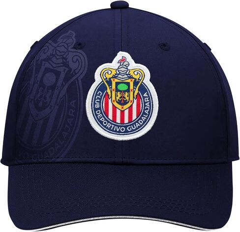 Icon Sports Compatible with Chivas De Guadalajara Official Soccer Cap - Navy w/Faded Big Logo in Saudi Arabia