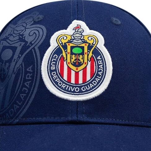 Icon Sports Compatible with Chivas De Guadalajara Official Soccer Cap - Navy w/Faded Big Logo in Saudi Arabia