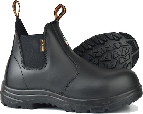 Women's ASTM & CSA معتمدة من أحذية عمل Thelsea المعتمدة من Toe Chelsea - 100 ٪ من الجلد ، خفيفة الوزن ، I/C/EH/PR/ESR ، زيت/زلة/مقاومة للحرارة ، خارجي مطاطي ، أحذية السلامة 666 in Saudi Arabia