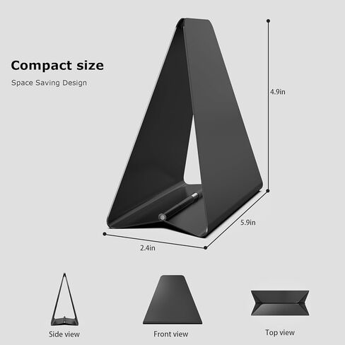 حامل مناديل معدني أسود صغير الحجم قابل للتعديل ذاتيًا للمناديل الورقية القياسية، تصميم قوي مثالي لأسطح المطبخ وطاولات الطعام وبارات الإفطار in Kuwait