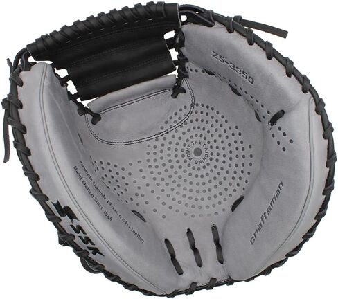 SSK Z5 Craftsman Baseball Catcher’s Mitt – 32.5" - 33" - 33.5" – Right & Left Hand Throw (Grey/Black, 33.5" - Left Hand Throw) in Saudi Arabia