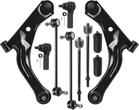 Detroit Axle-10pc inf Front Und For For 2009-2012 Ford Escape 2010-2011 Mazda Tribute Mercury Mariner ، 2 أذرع التحكم السفلية مع مفصل الكرة 4 قضبان التعادل الداخلية 2 صلة البار 2 in Saudi Arabia
