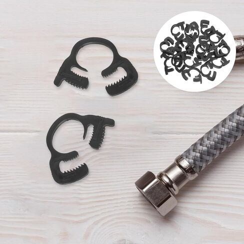 20pcs Heavy Duty Plastic Tube Clamps Ratcheting Hose Clamps Adjustable 9.1-10.2mm for Plumbing Automotive Industrial Use in Saudi Arabia