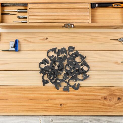 20pcs Plastic Tube Clamps 9.1-10.2mm Adjustable Quick-release Hose Clamps Heavy Duty Plastic Pipe Clips for Plumbing Automotive and Industrial Use in Kuwait