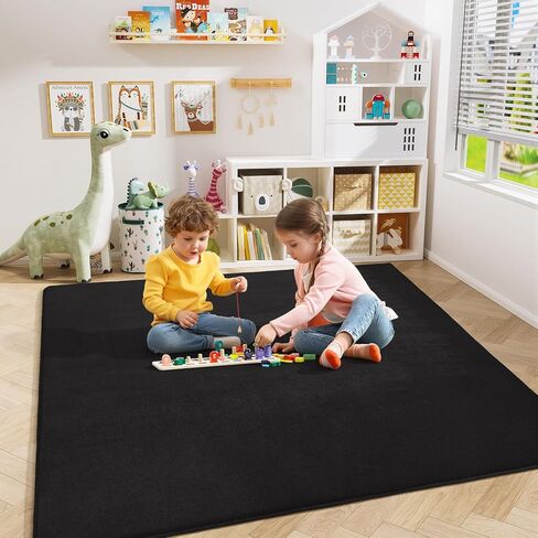 Amearea Modern Soft Hallway Runner Brug ، 2 × 6 أقدام سجاد عداء قابلة للغسل للواحات ، سجاد سجادة سجادة سجادة سوداء سود in Kuwait