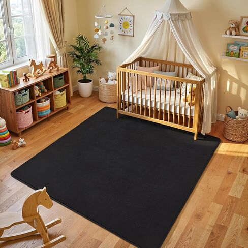 Amearea Modern Soft Hallway Runner Brug ، 2 × 6 أقدام سجاد عداء قابلة للغسل للواحات ، سجاد سجادة سجادة سجادة سوداء سود in Kuwait