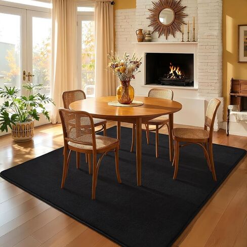 Amearea Modern Soft Hallway Runner Brug ، 2 × 6 أقدام سجاد عداء قابلة للغسل للواحات ، سجاد سجادة سجادة سجادة سوداء سود in Kuwait