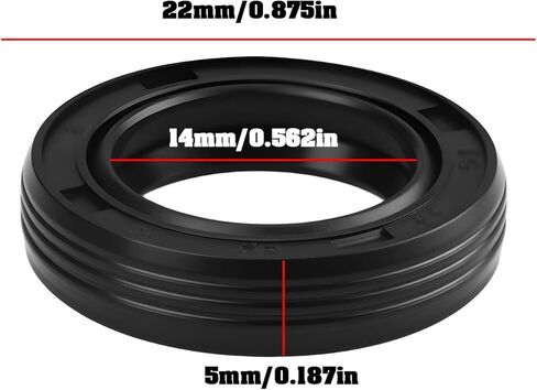 ECSiNG 4Pcs Lip Seal 53015 55523 .562 X .875 X .187 Inch 14x22x5mm Nitrile Oil Seal Compatible with Hydro-Gear Mowers and Garden Equipment in Saudi Arabia