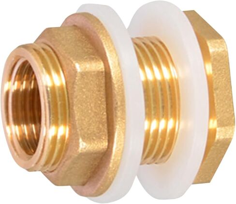Water Tank Connector | Nut Water Tank Jointer Connector Copper,Fish Adapter Brass for Rain Barrels, Aquariums in Saudi Arabia
