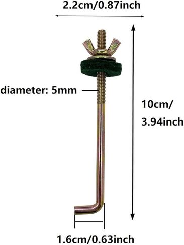 Jiayouy 4Pcs Piano Pedal Repair Screws Metal Pedal L-Screws Replacement Part Accessories in Saudi Arabia