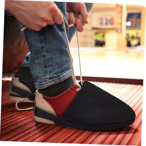 Toyvian 1Pair Bowling Shoe Covers with Elastic Straps for Men Women Enhance Performance Comfort with Bowling Shoe Sliders Protect Your Shoes Feet During Games Black in Saudi Arabia