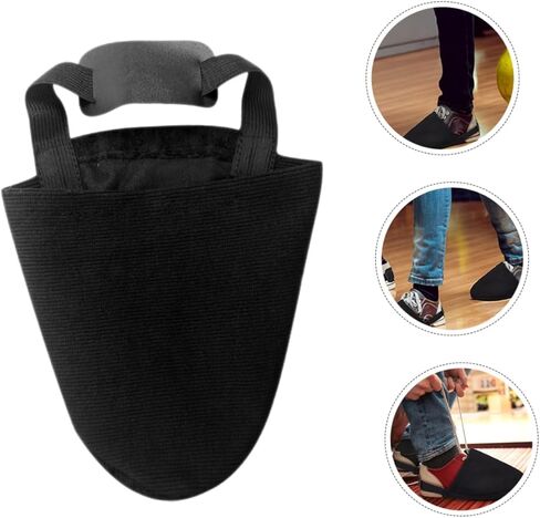 Toyvian 1Pair Bowling Shoe Covers with Elastic Straps for Men Women Enhance Performance Comfort with Bowling Shoe Sliders Protect Your Shoes Feet During Games Black in Saudi Arabia