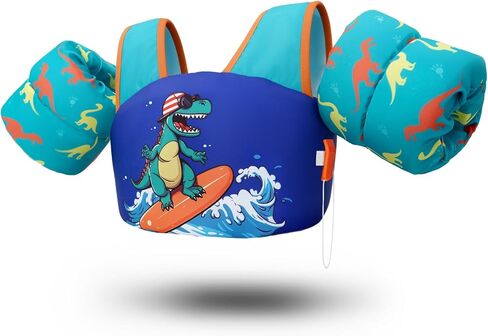 سترة سباحة للأطفال الصغار، سترة نجاة للأطفال الصغار بوزن 30-50 رطل، سترة نجاة معتمدة من خفر السواحل الأمريكي للأطفال، تطفو على الذراع للأطفال الصغار، جناح مائي مع صافرة in Kuwait