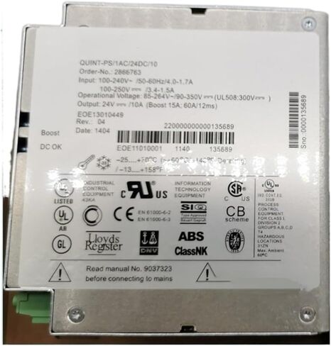QUINT-PS/1AC/24DC/20 20A لإمدادات الطاقة رقم الطلب: 2866776 in Saudi Arabia