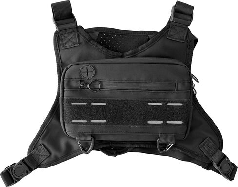 Sports Chest Bag For Men,Chest Rig Running Vest,Sport Chest Bag,Water Resistant and Lightweight Running Vest Bag For Workouts,Cycling Running,Hiking,Dog Walking,Climbing in Kuwait