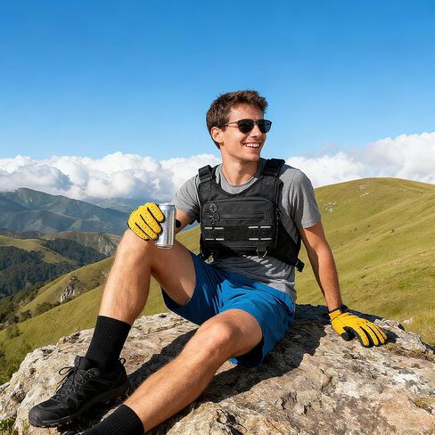 Sports Chest Bag For Men,Chest Rig Running Vest,Sport Chest Bag,Water Resistant and Lightweight Running Vest Bag For Workouts,Cycling Running,Hiking,Dog Walking,Climbing in Kuwait