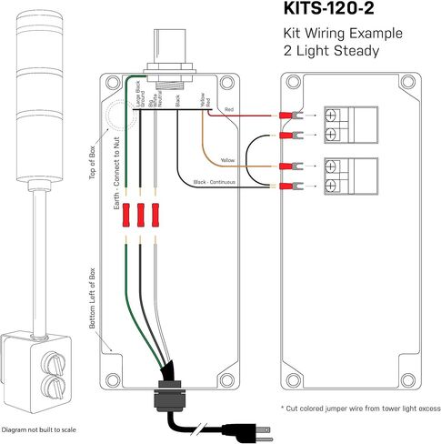 طقم إضاءة برج أندون LED 2 من Signaworks - أجزاء فقط، التجميع مطلوب - مفتاحان لوضع التشغيل/الإيقاف - ضوء كومة... in Kuwait