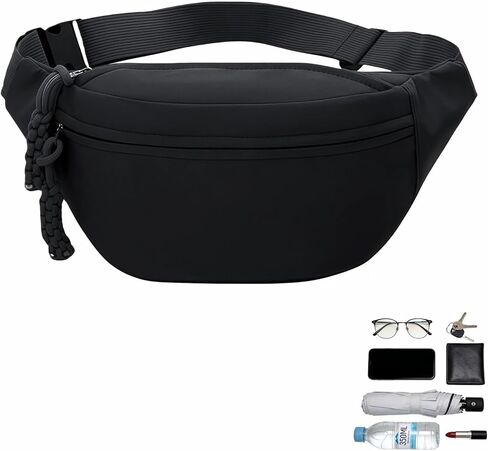 Multi-Way Crossbody Sling Bag,Tactical Waist Pack,Adjustable Fanny Pack for Men and Women with Water-Resistant Nylon,Large Capacity Multi-Compartment for Travel Hiking Running (Yellow) in Kuwait