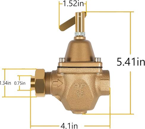 استبدال للواتس 1156F، B1156F، S1156F منظم ضغط مياه التغذية عالي السعة، 1/2 في صمام تخفيض الضغط المائي in Kuwait