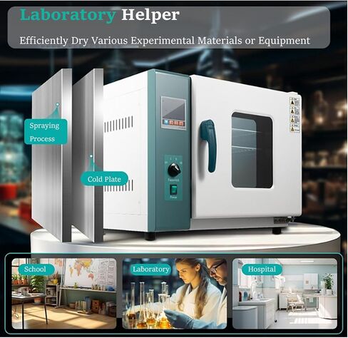 110V 1000W Industrial Drying Oven - Digital Forced Air Convection, Electric Heating, 12 Gal Capacity for Lab Baking, Wax Melting & Heat Treatment - High Efficiency Dryer in Kuwait