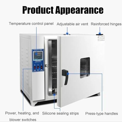 Digital Forced Air Convection Drying Oven, 50-300℃, 43L Stainless Steel & Galvanized Inner Liner, Lab Equipment for Accurate Drying & Heating, Ideal for Research & Testing in Saudi Arabia
