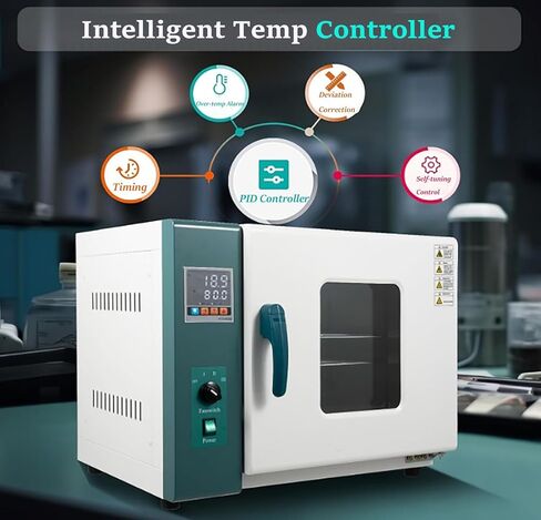 2-Tier Electric Blast Drying Oven, Digital Lab Convection Oven with Intelligent Temperature Control for Baking, Wax Melting & Heat Treatment, Industrial Horizontal Design in Saudi Arabia