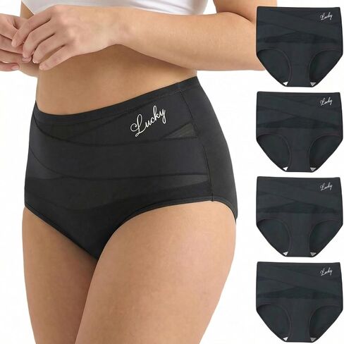 مراقبة البطن الداخلية للسيدات تغطية عالية التغطية الكاملة موجزات التنفس 4 حزم قبل الولادة سراويل ما بعد الولادة in Kuwait