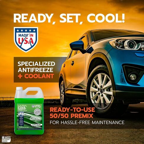 ULTRA 1PLUS UltraCool Universal Antifreeze + Coolant Green PREMIXED 50/50 (1 Gallon - 4 QTS) in Kuwait