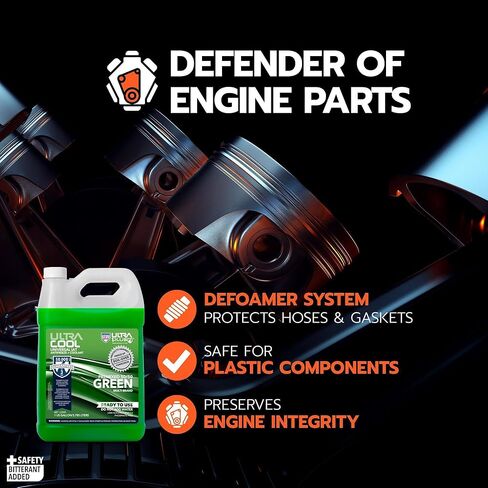 ULTRA 1PLUS UltraCool Universal Antifreeze + Coolant Green PREMIXED 50/50 (1 Gallon - 4 QTS) in Kuwait