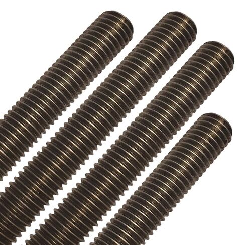 Conquest Fasteners Grade 55 Threaded Rod (ASTM F1554), 5/8" Diameter, 11 Thread Size, 24" Length, Right Hand Threads Designed for Structural Anchoring, Plain Finish - Made in USA (4 Pack) in Kuwait