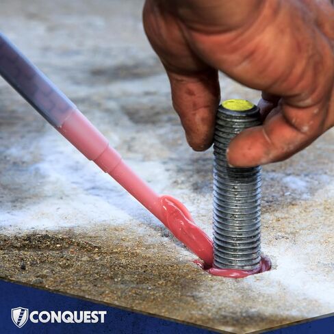 Conquest Fasteners Grade 55 Threaded Rod (ASTM F1554), 3/4" Diameter, 10 Thread Size, 36" Length, Right Hand Threads Designed for Structural Anchoring, Hot Dip Galvanized - Made in USA (4 Pack) in Kuwait