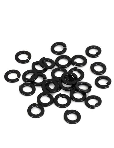 50PCS Black 1/4 Coated Split Lock Washer Elastic Washer, Made of 304 Stainless Steel, Used for Screw Fasteners in Kuwait