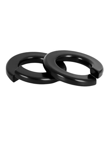 50PCS Black 1/4 Coated Split Lock Washer Elastic Washer, Made of 304 Stainless Steel, Used for Screw Fasteners in Kuwait