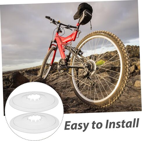 SUPVOX Bike Flywheel Guard Transparent Spoke Protector for Mountain Bike Rear Wheel Flywheel Cover Durable Rim Guard Easy Install 5.31X5.31X0.19In in Saudi Arabia