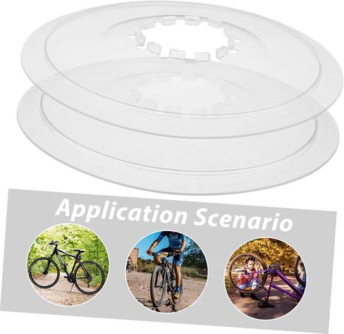 SUPVOX Bike Flywheel Guard Transparent Spoke Protector for Mountain Bike Rear Wheel Flywheel Cover Durable Rim Guard Easy Install 5.31X5.31X0.19In in Saudi Arabia