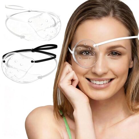 Amzvio 2pcs درع العين بعد جراحة الساد ، ودرع العين البلاستيكية للظهور مع حزام مرن ممتد أطول وأوسع للبالغين في عيون الحماية بعد جراحة الساد (البيج) in Kuwait