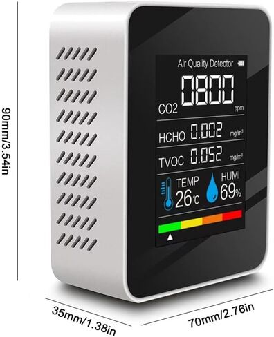 Air Quality Monitor, Accurate Detection Formaldehyde, TVOC AQI Tester for Indoor/Outdoor Air Pollution Detection. 1-Pack (Handheld) in Kuwait