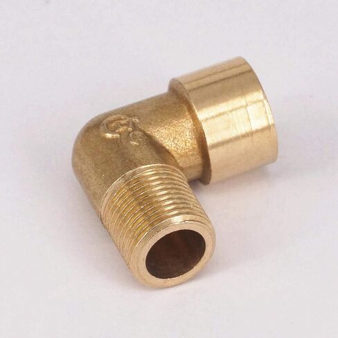 النحاس الكوع وصلة أنابيب موصل مقرنة 90 درجة 3/8 "أنثى إلى 3/8" ذكر الموضوع لوقود المياه in Kuwait