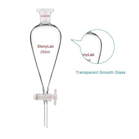 Separatory Funnel with 24/29 Joints (250 ml) Bundle with Tripod Stand Set - stonylab Bundle in Saudi Arabia