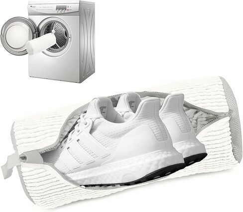 2PCS Shoe Washing Machine Bgs,Laundry Shoe Bags for Washer and Dryer, Reusable and Durable Zipper Sneaker Shoe Washing Bag, Tennis Shoe Cleaning Bag for All Shoe Types (Yellow) in Kuwait