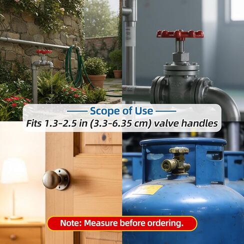 قفل صنبور خارجي، قفل حنفية مياه من الفولاذ المقاوم للصدأ مع قفلين، مريلة خرطوم وقفل صمام بوابة للصنبور الخارجي، يمنع الاستخدام غير المصرح به وسرقة المياه (1.3-2.5 بوصة فضي) in Saudi Arabia