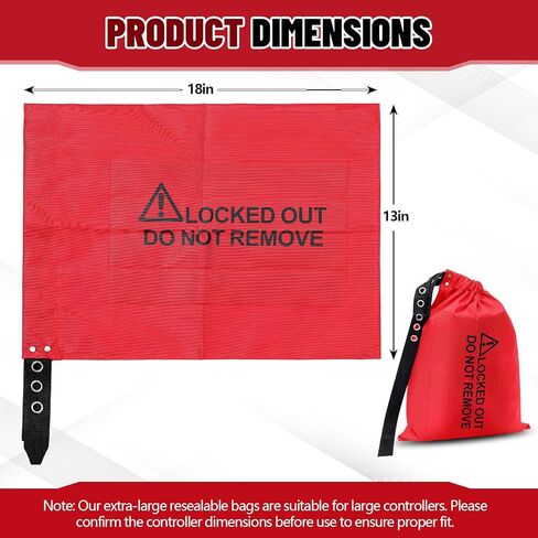 bbto 1 جهاز كمبيوتر شخصى 18 × 13 بوصة حقيبة tagout قفل المكونات المتضخم، حقيبة tagout قفل السلامة مع غطاء التحكم في الرافعة للقابس الكهربائي المتضخم والتحكم في الرافعة، أحمر in Saudi Arabia