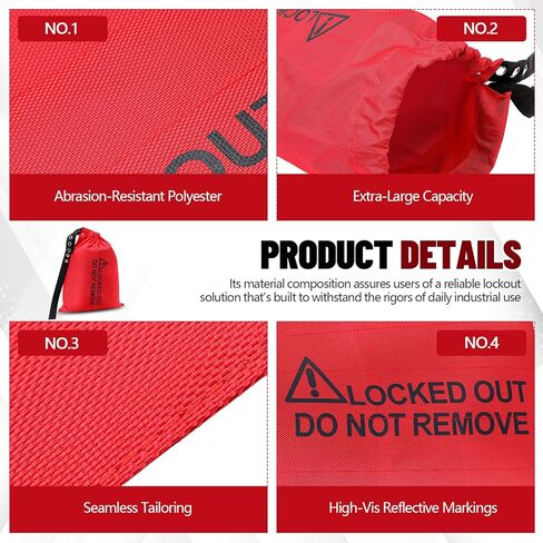 bbto 1 جهاز كمبيوتر شخصى 18 × 13 بوصة حقيبة tagout قفل المكونات المتضخم، حقيبة tagout قفل السلامة مع غطاء التحكم في الرافعة للقابس الكهربائي المتضخم والتحكم في الرافعة، أحمر in Saudi Arabia