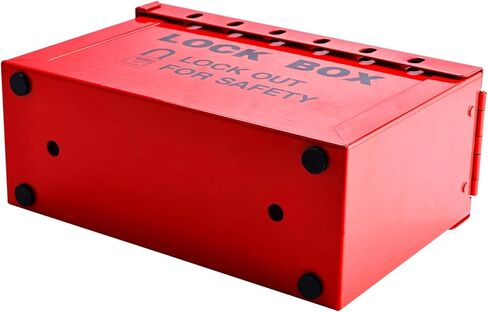 Lockout Tagout Group Lock Box, Red Portable Steel Box 12 Safety Padlock Capacity for Loto Procedures, 2 Pack in Kuwait