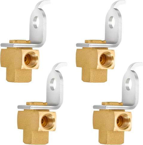 3-Way Brake Line Tee with Mounting Bracket,Brass Brake Line Fittings 3/16" for 3/8"-24 Threads Maintaining Brake System,Increase the number of thread turns,Prevent leakage,For Fuel Line,Liquid Line in Kuwait