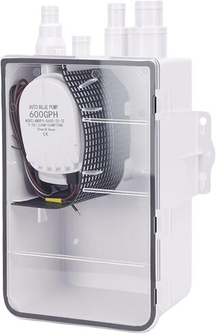 Shower Sump Pump System, 12V 600GPH Marine Multi Port Sump Pump Drain Box Automatic Switch for Boats RVs in Kuwait