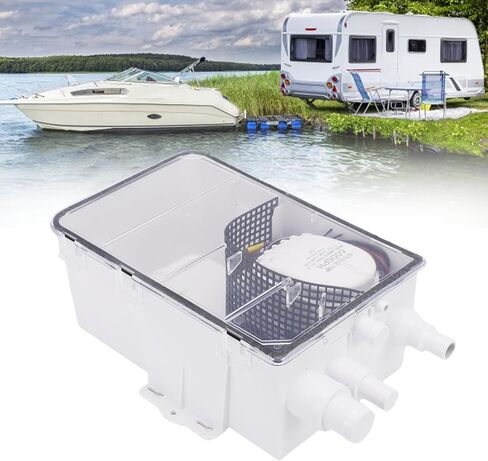 Shower Sump Pump System, 12V 600GPH Marine Multi Port Sump Pump Drain Box Automatic Switch for Boats RVs in Kuwait