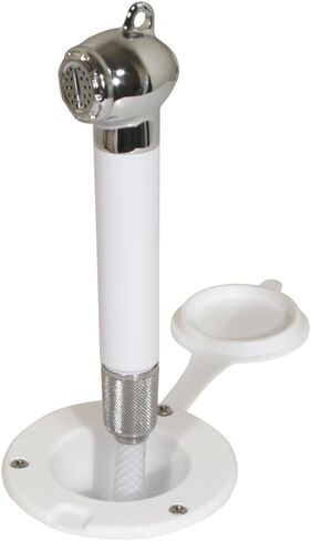 10055P - Aftermarket Replacement Recessed Transom Shower with 6 Hose - White Compatible with Scandvik in Saudi Arabia