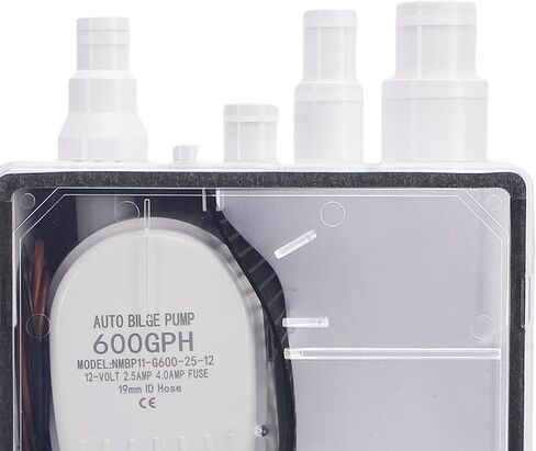نظام مضخة حوض الاستحمام البحري Haofy 600GPH، تصميم متعدد المداخل 12 فولت تيار مستمر من البلاستيك مع مفتاح تلقائي متكامل لتصريف الدش للقارب والمركبات الترفيهية in Saudi Arabia
